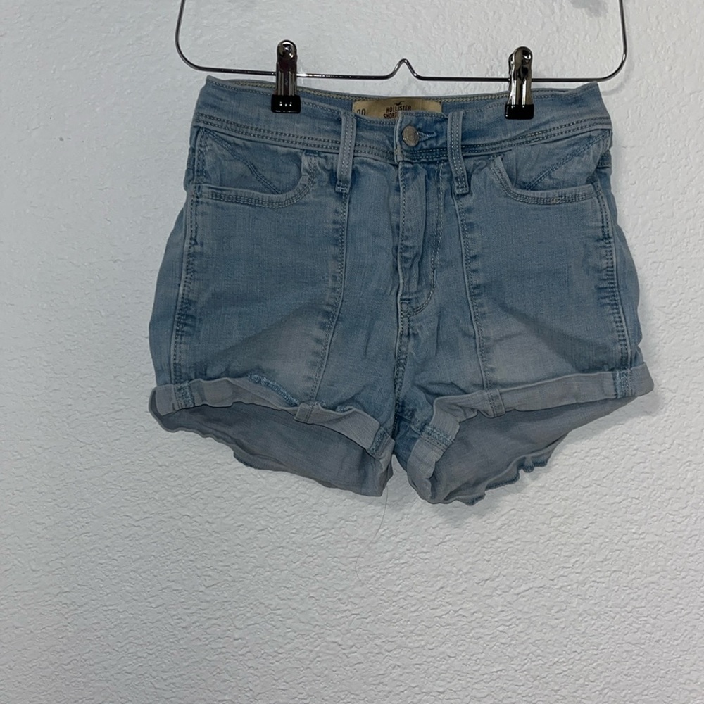 Light blue jean shorts